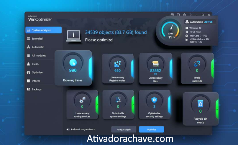 Ashampoo WinOptimizer Rachadura