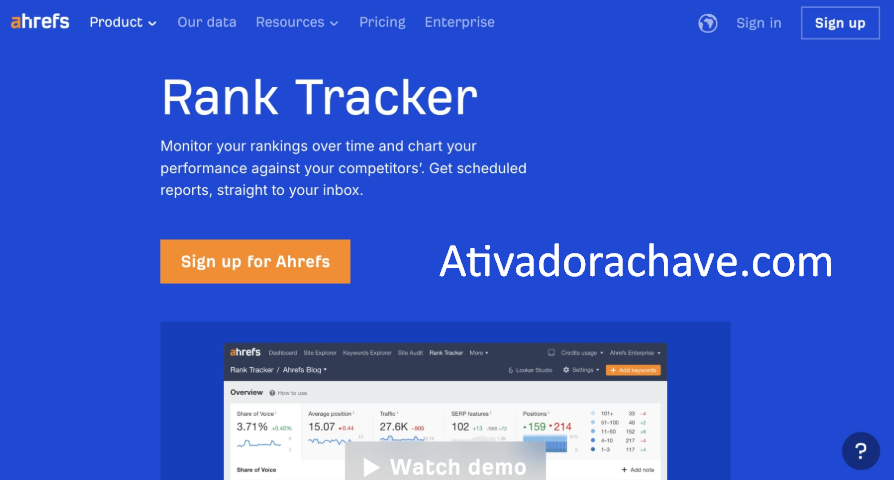 Rastreador de classificação Crackeado